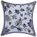Beautiful Blueish Floral Printed Cushion Cover (16×16)