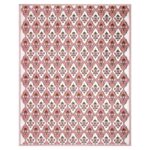 Jaipuri Pink Mughal Jaali Print Double Bedsheet with Two Pillow Cover