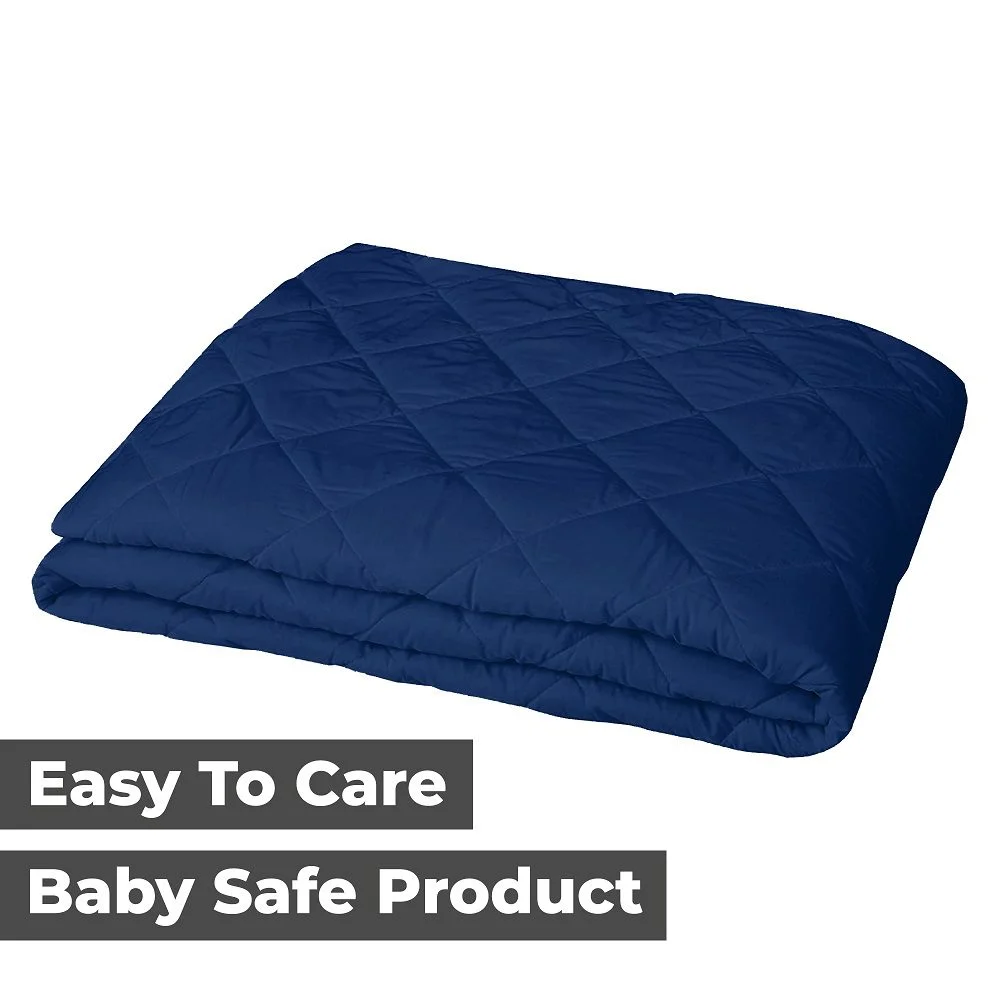 Quilted Mattress Protector - Dark Blue Cotton Waterproof and Elastic Fitted Mattress Protectors Quilted Mattress Protector - Dark Blue Cotton Waterproof and Elastic Fitted Mattress Protectors