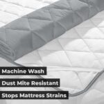 Quilted Mattress Protector – Grey Cotton Waterproof and Elastic Fitted Mattress Protector
