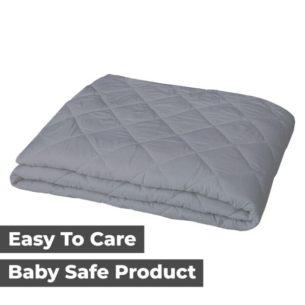 Quilted Mattress Protector - Grey Cotton Waterproof and Elastic Fitted Mattress Protectors
