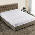 Quilted Mattress Protector – White Cotton Waterproof and Elastic Fitted Mattress Protector