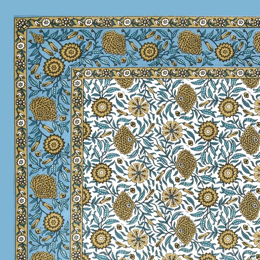 Desert Color flowers Printed Double Bedsheet Closeup