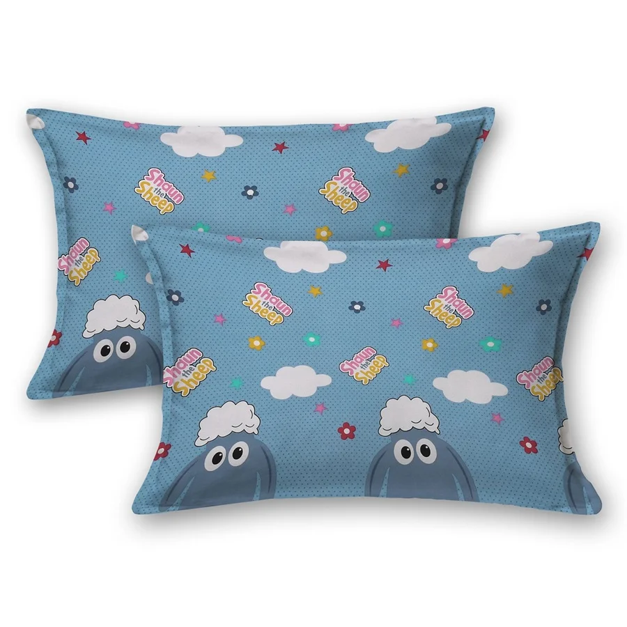 Pink Sheep Printed Double Bedsheet with 2 Pillow Covers Pink Sheep Printed Double Bedsheet with 2 Pillow Covers