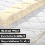 Quilted Mattress Protector – Beige Cotton Waterproof and Elastic Fitted Mattress Protector