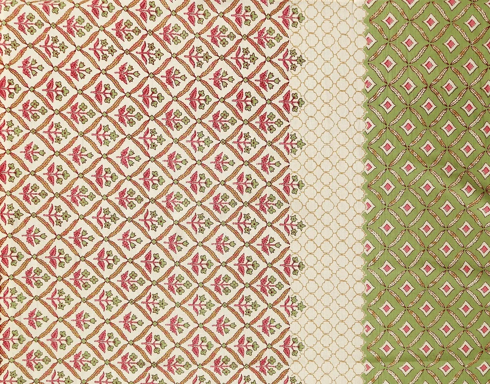 Beautiful Green Floral Jaal Print King Size Bedsheets