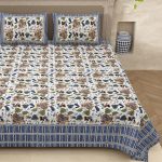 Beautiful Multicolor Floral Print King Size Bedsheet