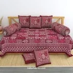 Indigo Cherry Floral Print Diwan Set