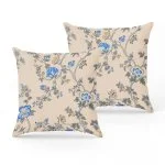 Light Yellow Blue Floral Print Pure Cotton Diwan Set