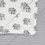 Elephant Leaf Jaal Print Single Bed Reversible Dohar