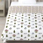 Green Handblock Boota Jaal Print Single Bed Reversible Dohar