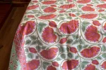Pink Floral Jaal Jaipuri Print Double Bedsheet