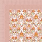 Jaipuri Orange Floral Base Jaal Print King Size Bedsheet (108×108)