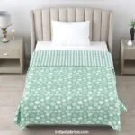 Leaf Jaal Print Single Bed Reversible Dohar