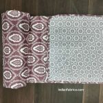 Light Wine Base Motif Jaal Print Pure Cotton Reversible Single Bed Dohar