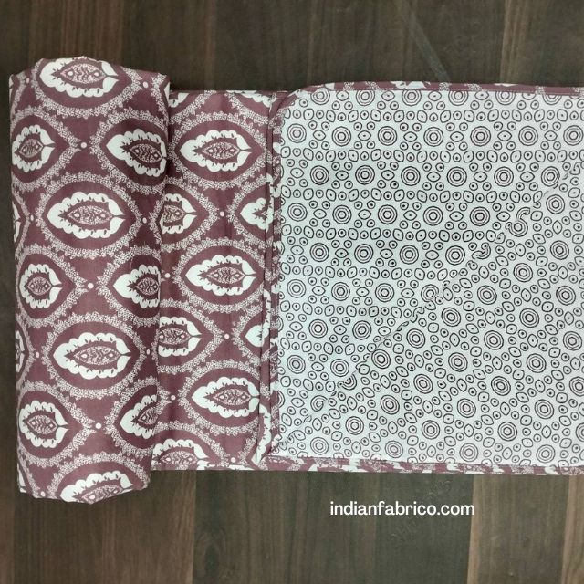 Light Wine Base Motif Jaal Print Pure Cotton Reversible Single Bed Dohar Light Wine Base Motif Jaal Print Pure Cotton Reversible Single Bed Dohar