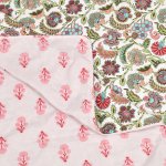 Multicolor Floral Jaal Print Single Bed Reversible Dohar
