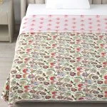 Multicolor Floral Jaal Print Single Bed Reversible Dohar