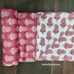 Pink Base Motif Print Pure Cotton Reversible Single Bed Dohar