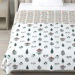 Teal Handblock Boota Jaal Print Single Bed Reversible Dohar