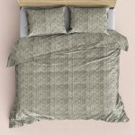 Two in One Reversible Linear Checks Kingsize Bedsheet with 4 Pillow Covers