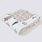 Teal Handblock Boota Jaal Print Single Bed Reversible Dohar