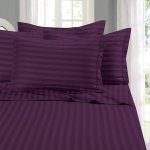 Dark Violet Satin Pure Cotton King Size Bedsheet with 2 Pillow Covers
