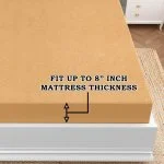 Elastic Fitted Mattress Protector – Mustard Terry Cotton Waterproof and Elastic Fitted Mattress Protector