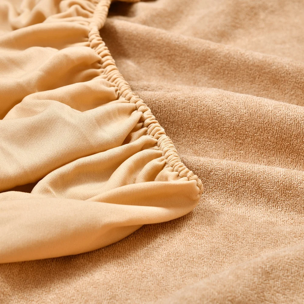 Elastic Fitted Mattress Protector - Mustard Terry Cotton Waterproof and Elastic Fitted Mattress Protectors