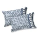Beautiful Blue Base Floral Print Double Bedsheet