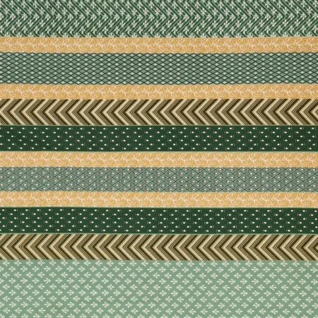 Luxury Green Stripes Pure Cotton King Size Bedsheets (108×108)
