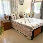 Premium Handblock Print Yellow Floral Boota Pure Cotton King Size Bedsheets (108×108)