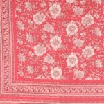 Ethnic Pink Base Floral Print King Size Bedsheet (108×108)