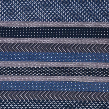 Jaipuri Blue Base Jaal Print King Size Bedsheet with Two Pillow Cover (108×108)