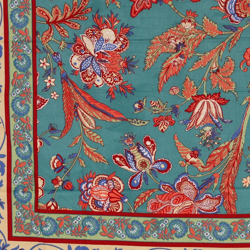Ethnic Jaipuri Floral Motif Print King Size Bedsheet