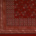Dark Red Floral Print Pure Cotton King Size Bed Sheet (108×108)