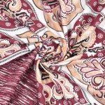 Dark Cherry Floral Print Single Bedsheet with One Pillow Cover