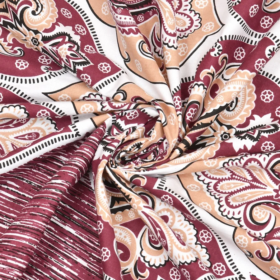 Dark Cherry Floral Print Single Bedsheet Dark Cherry Floral Print Single Bedsheet