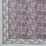 Blossom Base Grey Floral Bedsheet with One Pillow Cover