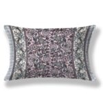 Blossom Base Grey Floral Bedsheet with One Pillow Cover