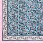 Dark Sky Base Pink Floral Bedsheet with One Pillow Cover