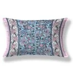 Dark Sky Base Pink Floral Bedsheet with One Pillow Cover